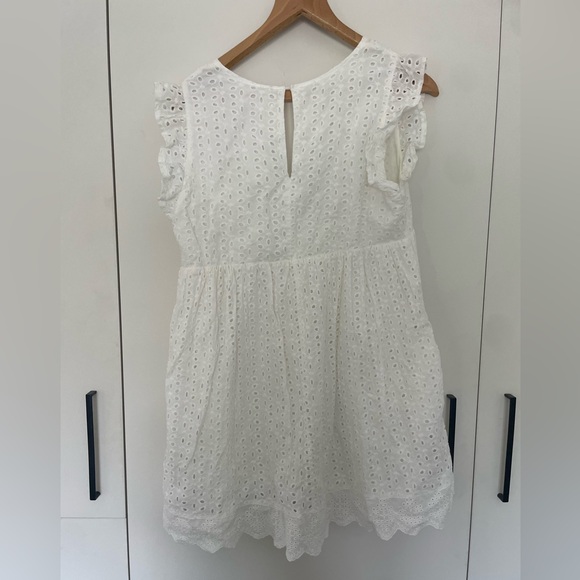 Eyelet White Dress/Romper - Picture 2 of 5